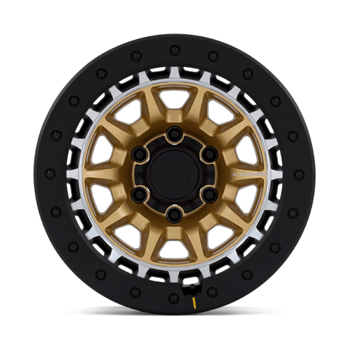 Black Rhino BR016 TUSK Matte Gold Machined Ring W/ Black Rock Guard