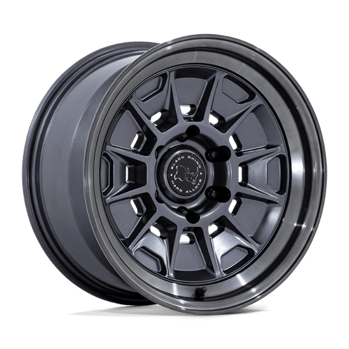 Black Rhino BR021 MONDO Matte Gunmetal W/ Gloss Gray Lip