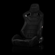 Elite Series Sport Seats - Black Suede (Grey Stitching)