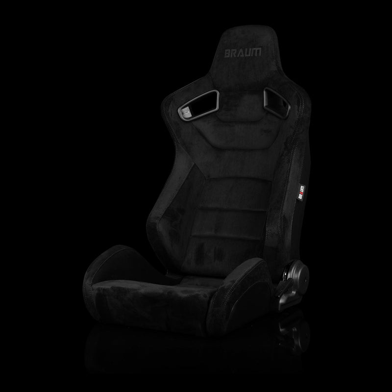 Elite Series Sport Seats - Black Suede (Grey Stitching)
