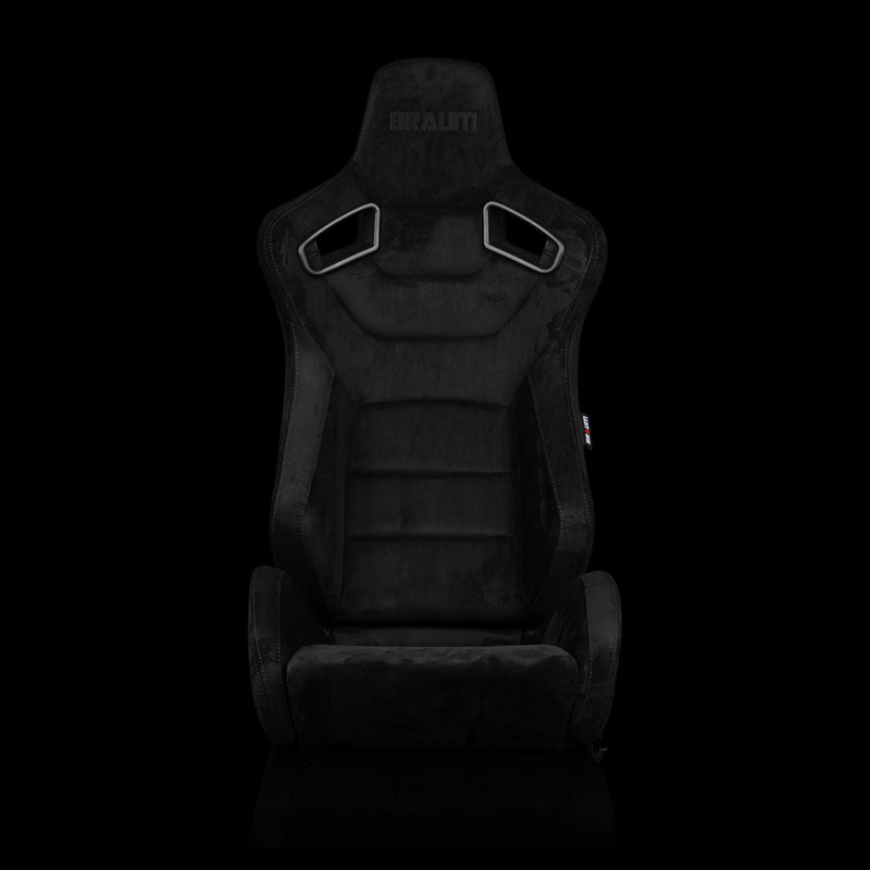 Elite Series Sport Seats - Black Suede (Grey Stitching)
