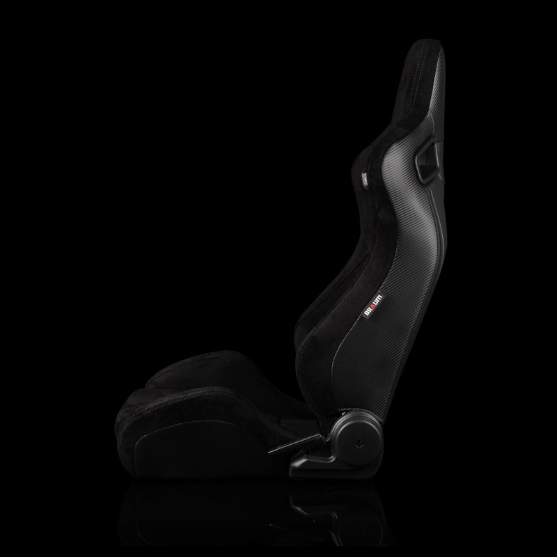 Elite Series Sport Seats - Black Suede (Grey Stitching)