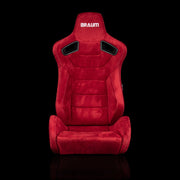 Elite Series Sport Seats - Red Suede | White Stitching