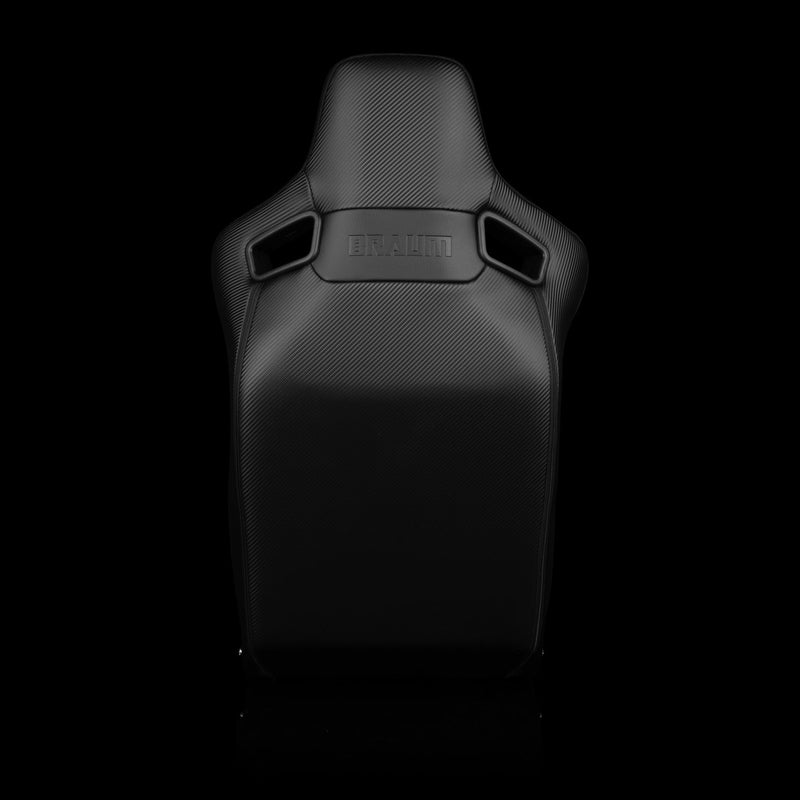 Elite-R Series Fixed Back Bucket Seat - Black PU / Black Stitching