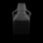 Elite-R Series Fixed Back Bucket Seat - Black PU / Black Alcantara / White Stitching