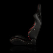 Elite-X Series Sport Seats - Black Honeycomb (Red Stitching / Red Piping)