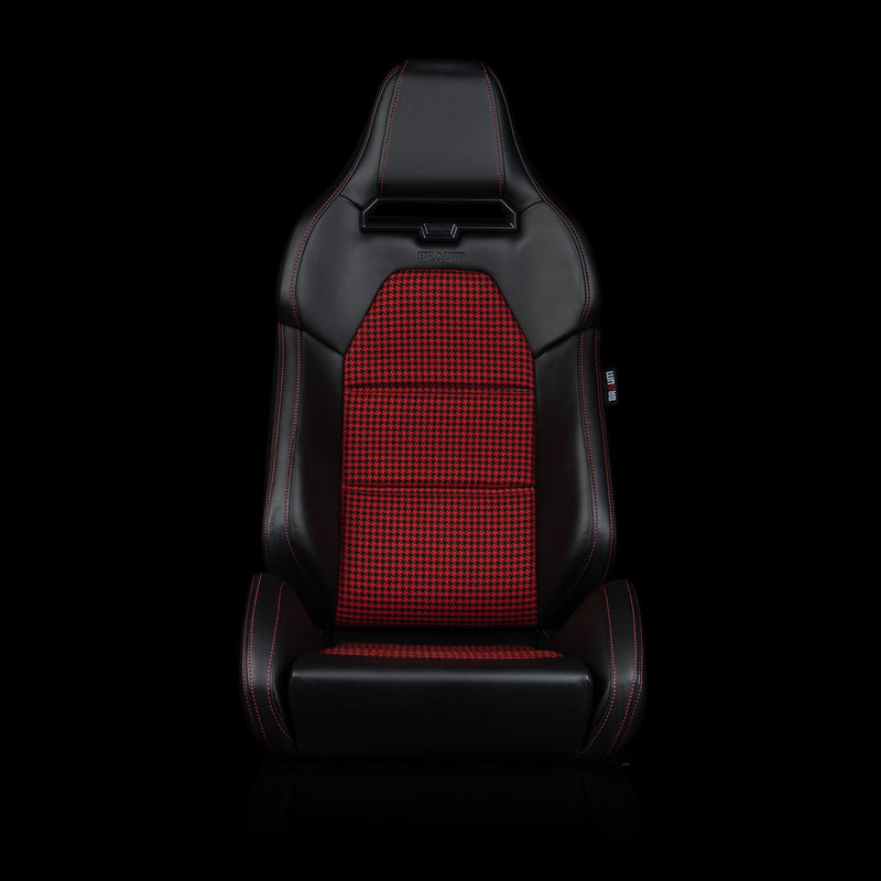 Viper X Series Sport Seats - Black / Red Houndstooth
