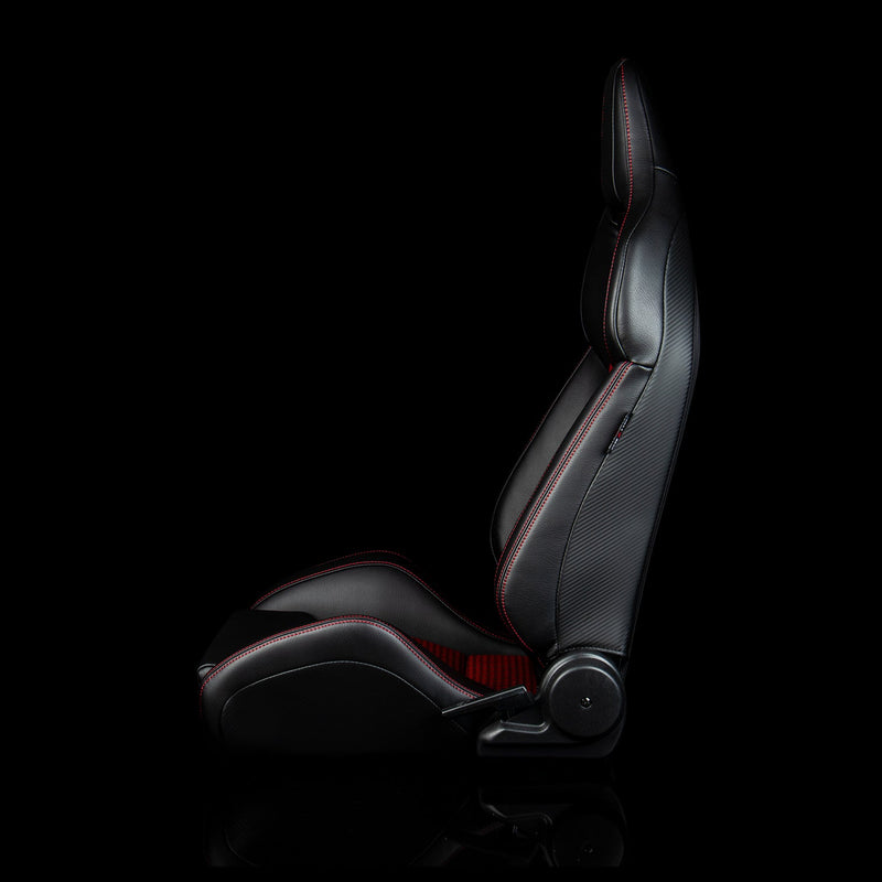 Viper X Series Sport Seats - Black / Red Houndstooth