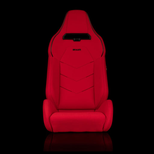 Viper X Series Sport Seats - Red Jacquard / Black Piping