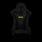 Falcon-R Composite Carbon Kevlar Bucket Seat - Black Alcantara (Yellow Stitching)
