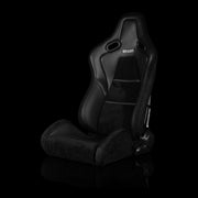 Falcon-S Composite Carbon Kevlar Shell Reclining Seats - Black Alcantara Inserts