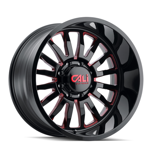 CALI OFF-ROAD SUMMIT Gloss Black Milled Prism Red