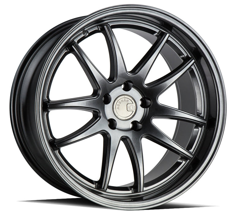 Aodhan DS02 19x9.5 +15 & 19x11 +22 5x114.3 73.1 Hyper Black **Staggered SET OF 4**
