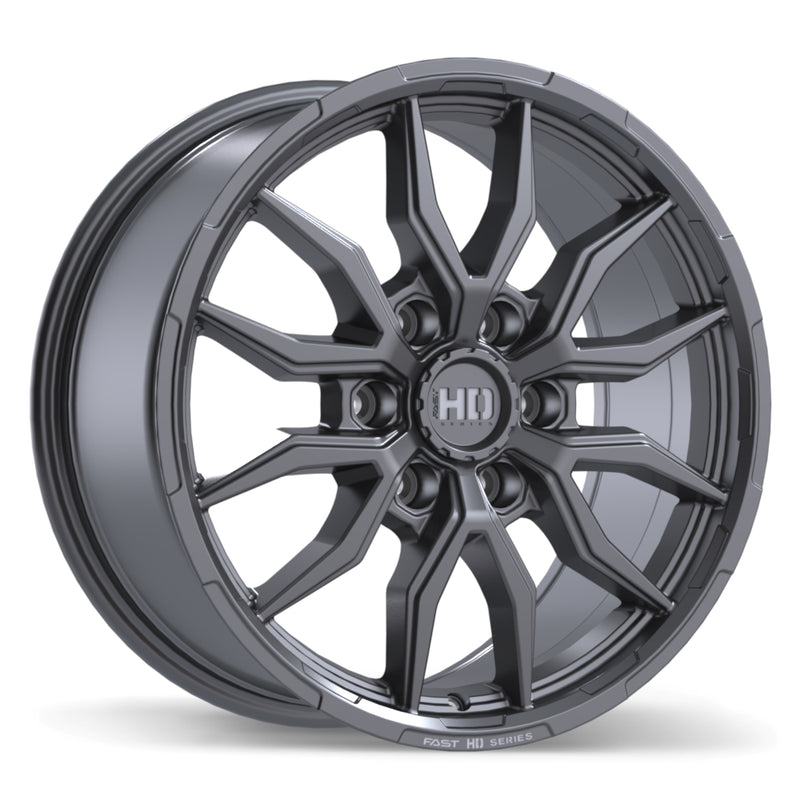 Fast HD Grit Satin Gunmetal with Milling