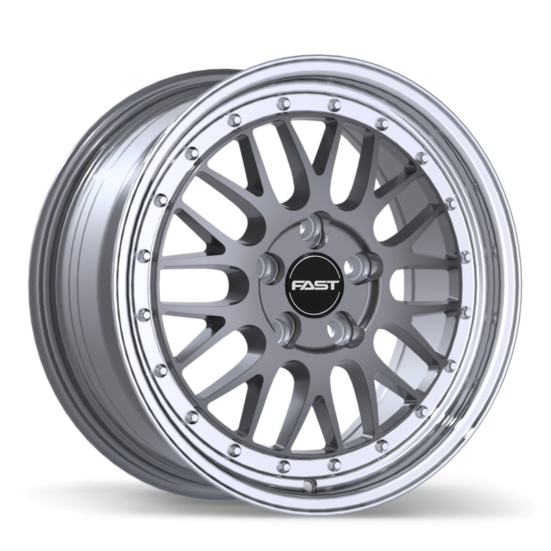 Fast Wheels FR01 Gloss Gunmetal with Machined Lip