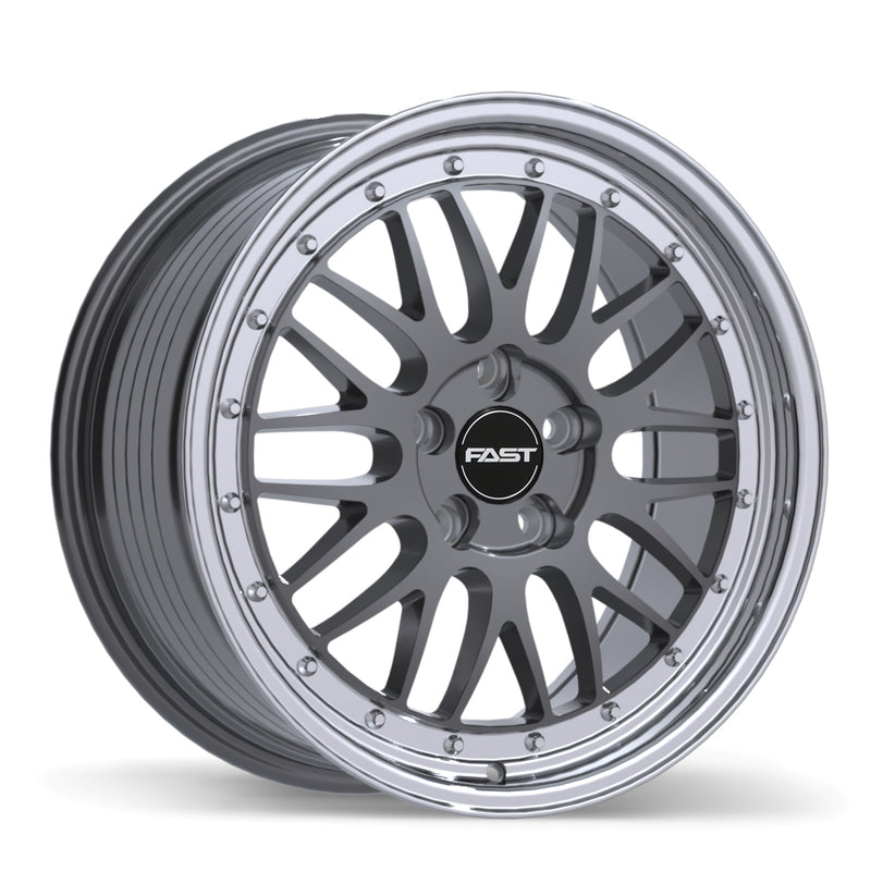 Fast Wheels FR01 Gloss Gunmetal with Machined Lip