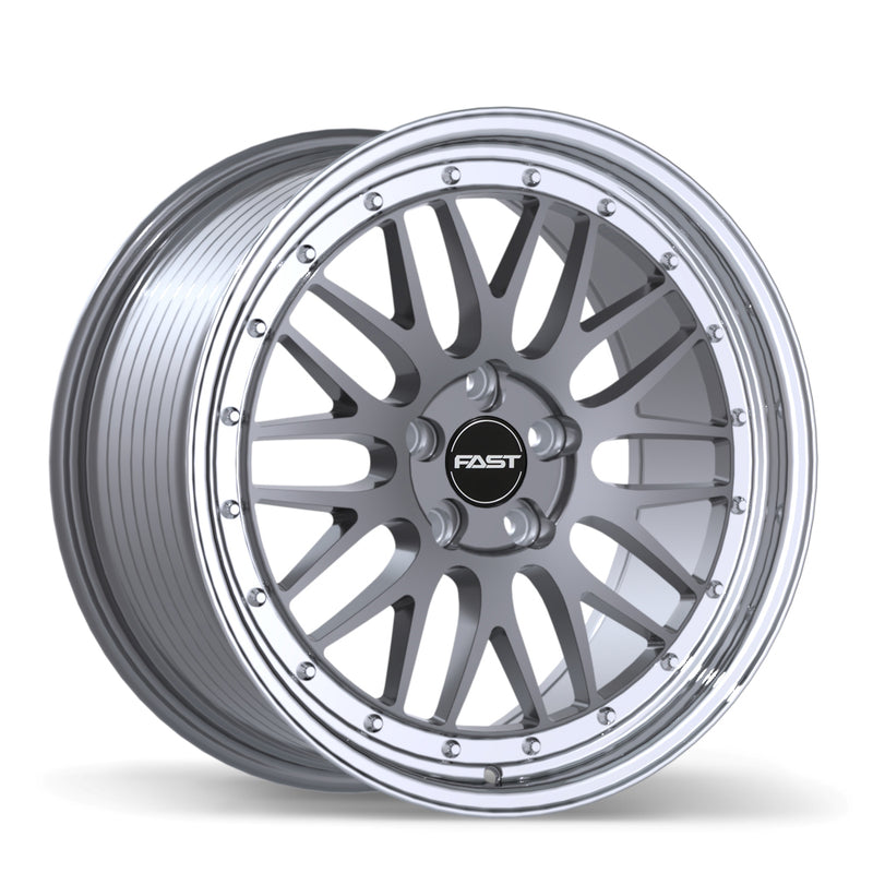 Fast Wheels FR01 Gloss Gunmetal with Machined Lip