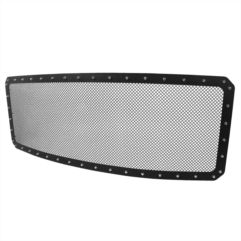 Spec-D 11-15 Ford F250 Grille Insert - Rivet Style - Steel/Black HBG-F25011BKSS-YH