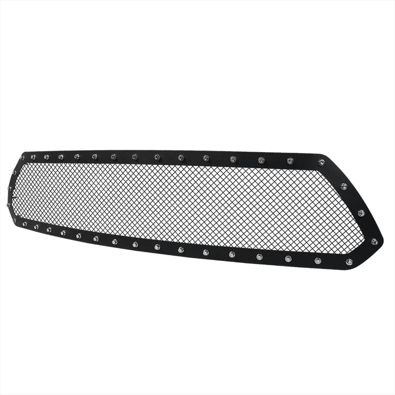 Spec-D 12-15 Toyota  Tacoma Grille Insert - Rivet Style - Steel/Black - Cut No Req HBG-TAC12BKSS-YH
