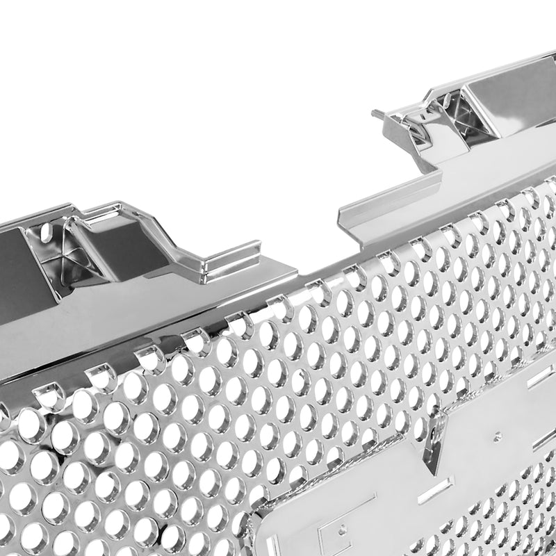 Spec-D 07-08 Gmc Denali Mesh Grill - Punch Hole Style Chrome HG-DEN07CO