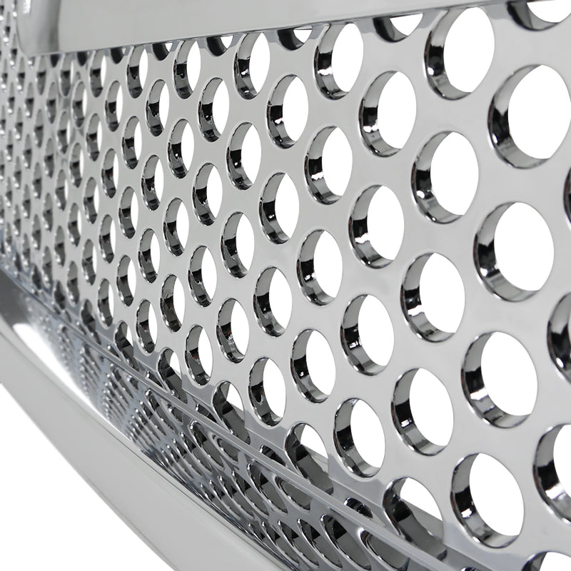Spec-D 07-08 Gmc Denali Mesh Grill - Punch Hole Style Chrome HG-DEN07CO