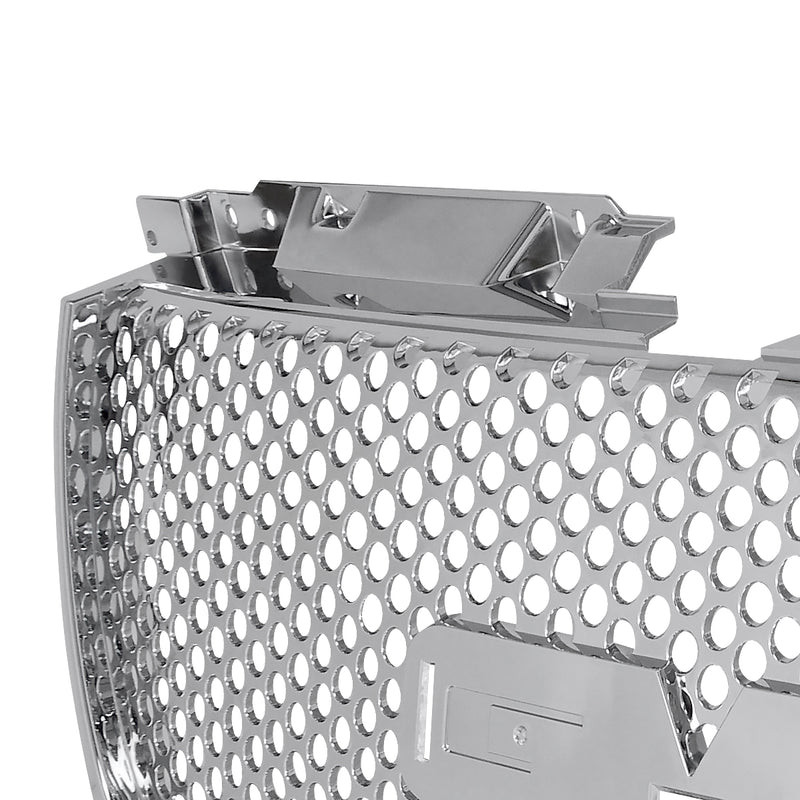 Spec-D 07-08 Gmc Denali Mesh Grill - Punch Hole Style Chrome HG-DEN07CO