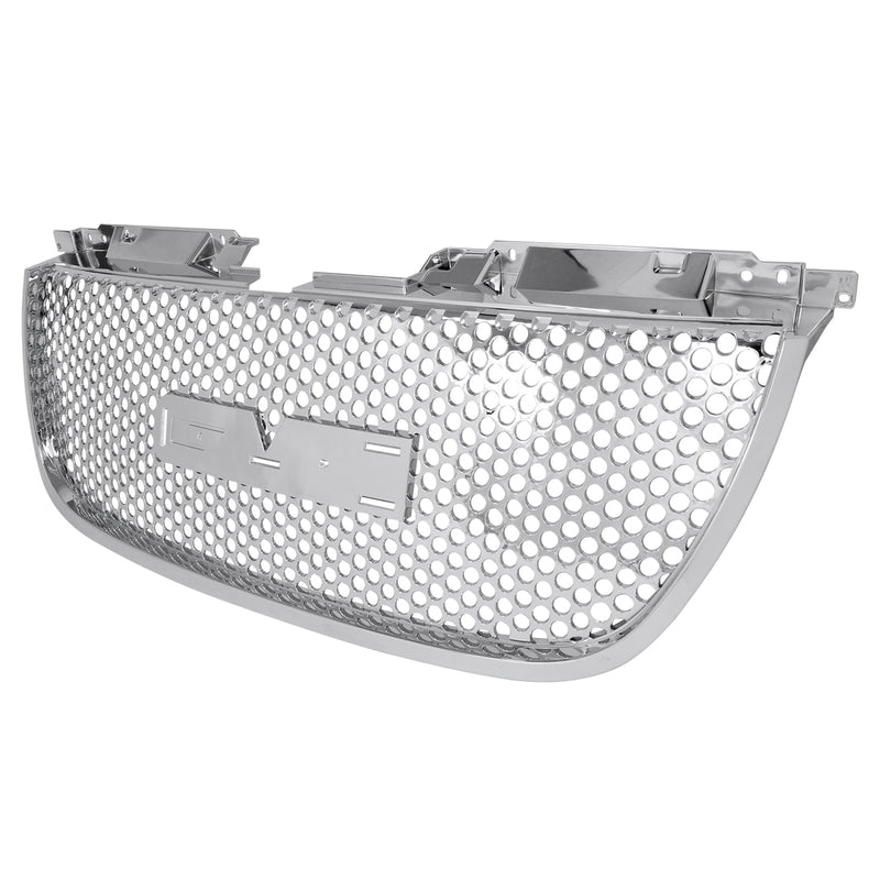 Spec-D 07-08 Gmc Denali Mesh Grill - Punch Hole Style Chrome HG-DEN07CO