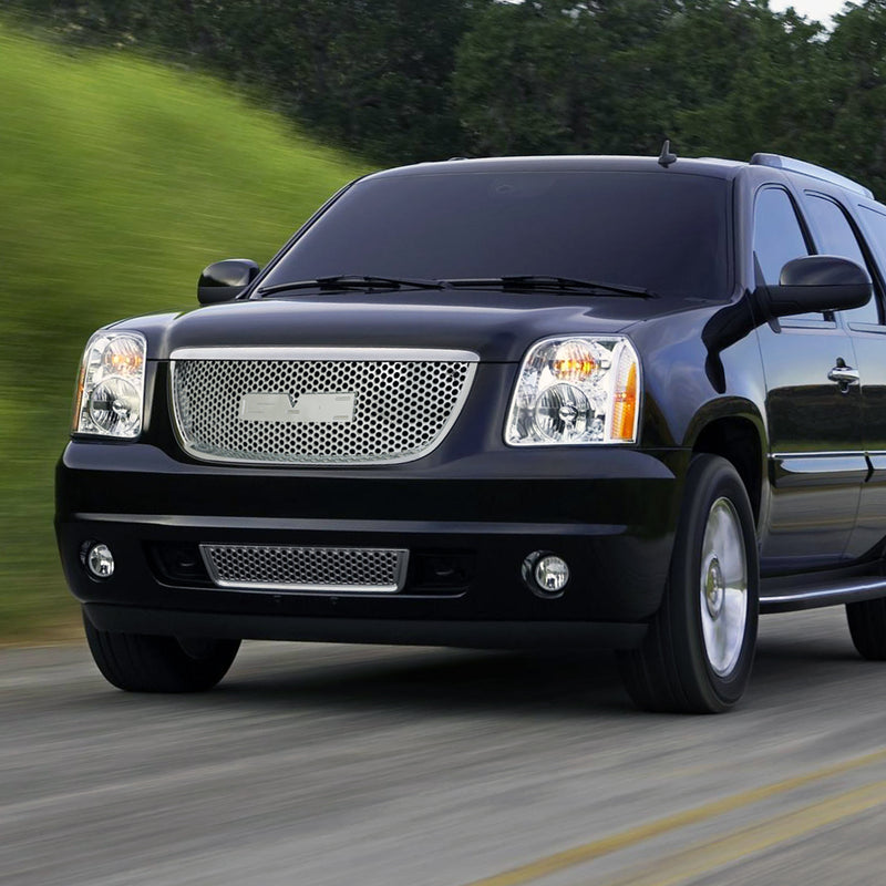 Spec-D 07-08 Gmc Denali Mesh Grill - Punch Hole Style Chrome HG-DEN07CO