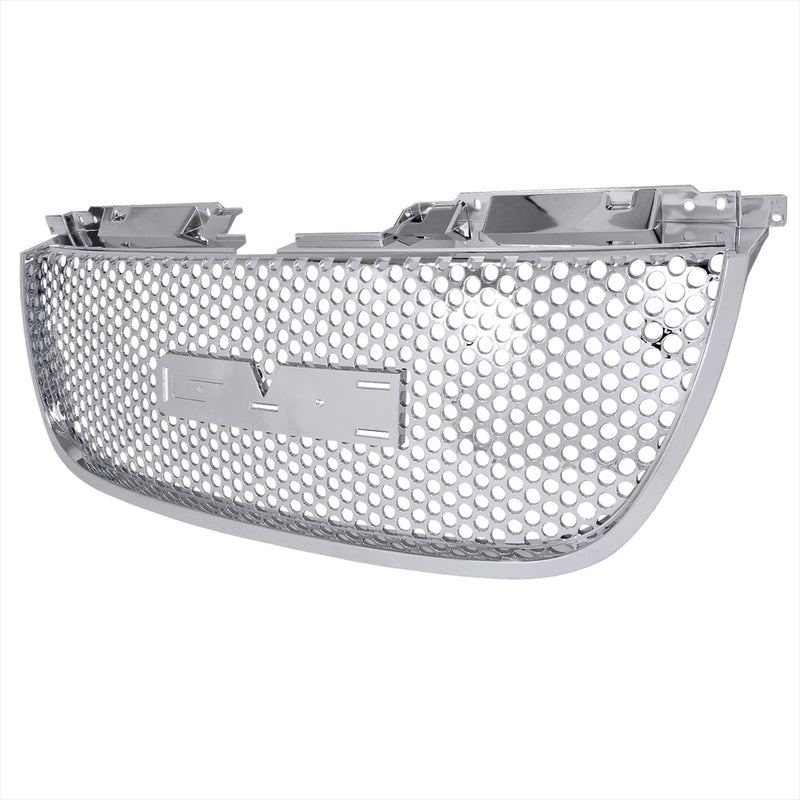 Spec-D 07-08 Gmc Denali Mesh Grill - Punch Hole Style Chrome HG-DEN07CO