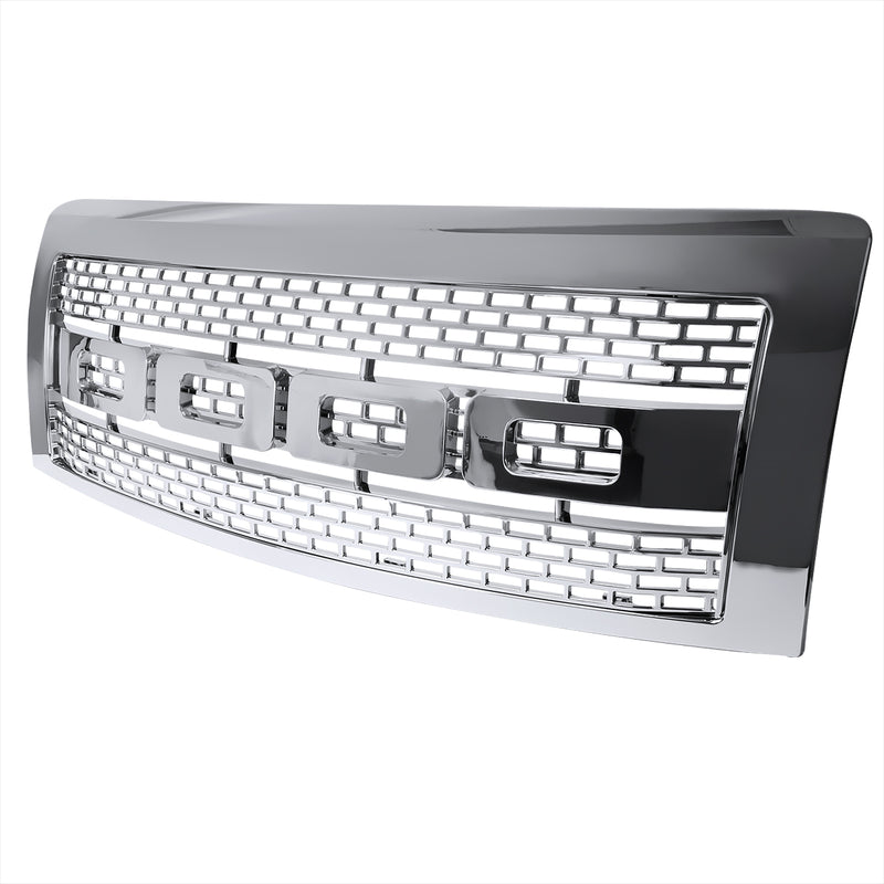 Spec-D 09-14 Ford F150 Chrome Raptor Style Grille HG-F15009C-R-RS