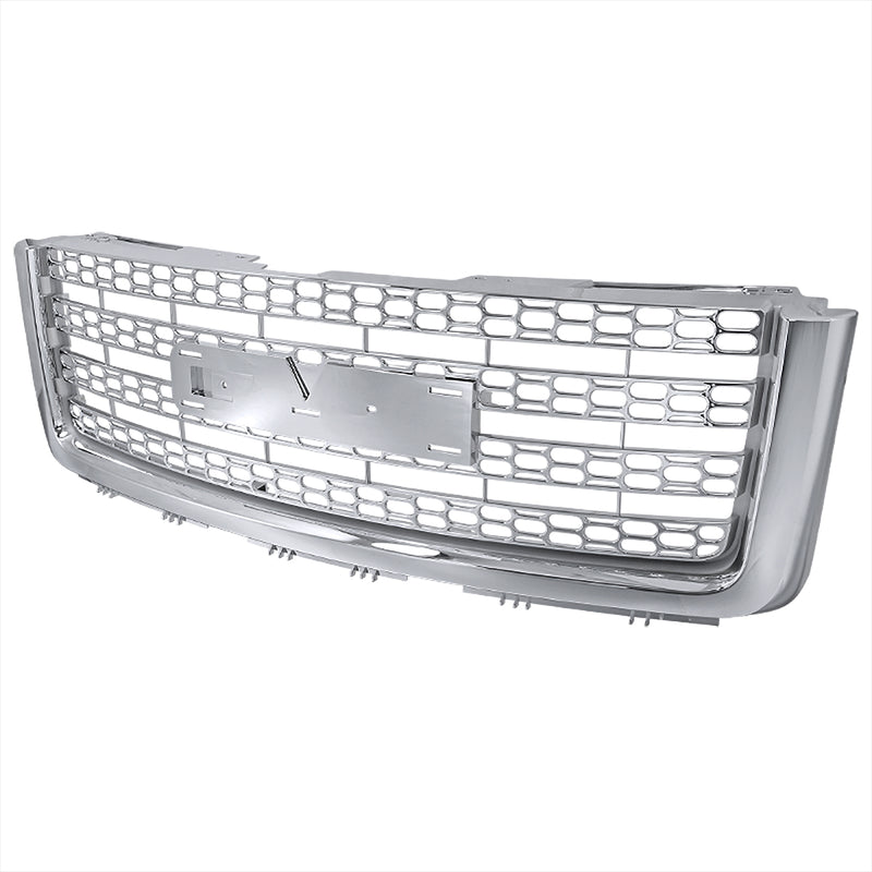 Spec-D 07-12 Gmc Sierra Mesh Grille - Chrome HG-GMC07CV2