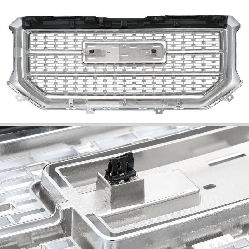 Spec-D 16-18 Gmc Sierra Denali Style Grille - Chrome HG-GMC1615C-JB
