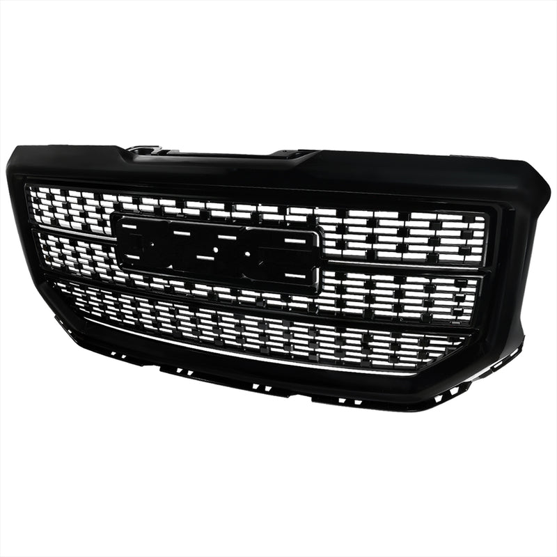 Spec-D 16-18 Gmc  Sierra Glossy Black Grille HG-GMC1615JM-GL
