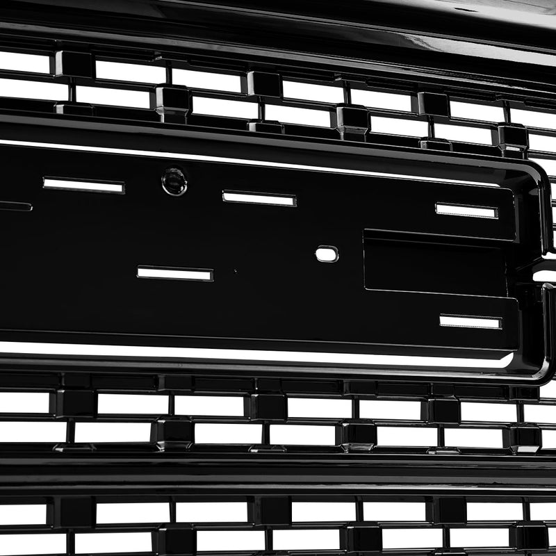 Spec-D 16-18 Gmc Sierra Denali Style Grille - Glossy Black HG-GMC1615JM-JB
