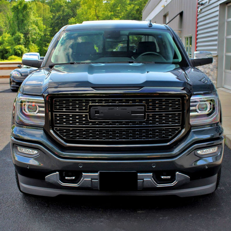 Spec-D 16-18 Gmc Sierra Denali Style Grille - Glossy Black HG-GMC1615JM-JB
