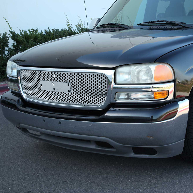 Spec-D 00-06 Gmc  Yukon Front Upper Grilles Mesh Chrome  HG-GMC99CO