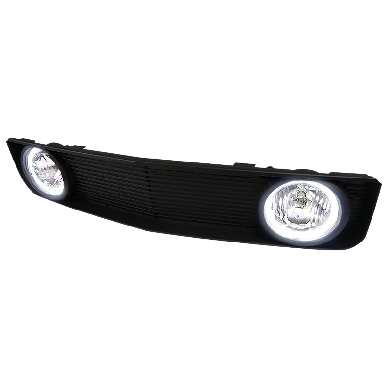 Spec-D 05-09 Ford Mustang Gt Look Front Grill In Black With Halo Fog Light - V6 Model Only HG-MST05HFOGBK