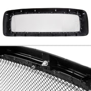 Spec-D 02-06 Dodge Ram Rivet Grille Glossy Black HG-RAM02JMSS-HJ