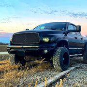 Spec-D 02-06 Dodge Ram Rivet Grille Glossy Black HG-RAM02JMSS-HJ