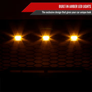 Spec-D 05-11 Toyota Tacoma Matte Black Mesh Grille With Led Lights HG-TAC05BB-LED-KH