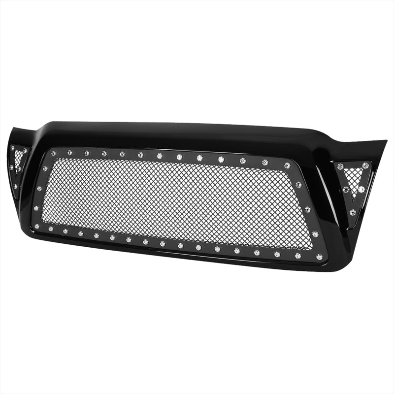 Spec-D 05-11 Toyota Tacoma Rivet Grille- Glossy Black HG-TAC05JMSS-HJ
