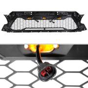 Spec-D 12-15 Toyota Tacoma Matte Black Mesh Grille With Led Lights HG-TAC12BB-LED-KH