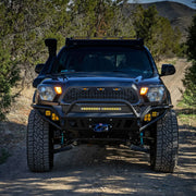 Spec-D 12-15 Toyota Tacoma Matte Black Mesh Grille With Led Lights HG-TAC12BB-LED-KH