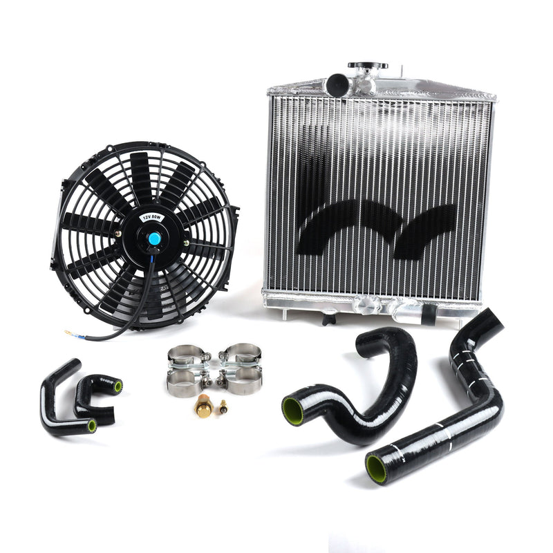 Kit de refroidissement Hybrid Racing K-Swap, radiateur demi-taille (Honda Civic EK K20A/A2/A3/Z1)