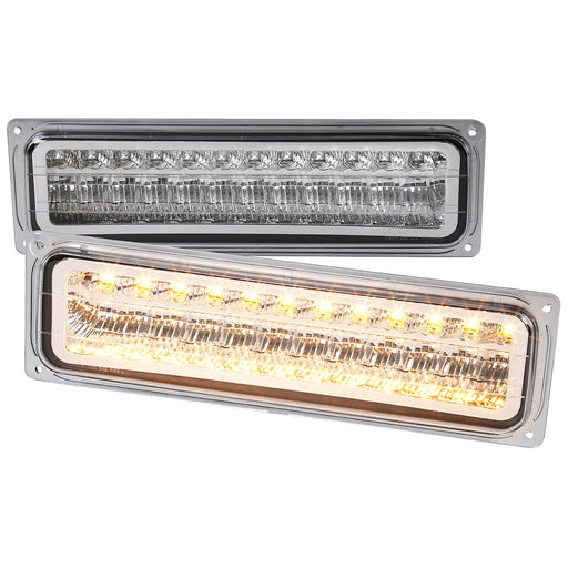 Spec-D 88-98 Chevrolet C10 Led Bumper Lights Chrome   LB-C1088CLED-RS