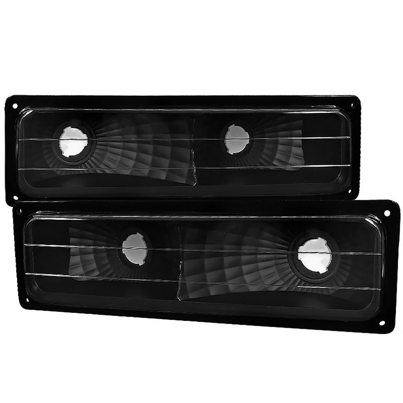 Spec-D 88-98 Chevrolet C10 Bumper Lights Black LB-C1094JM-RS