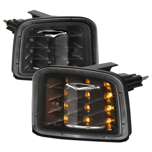 Spec-D 15-17 Subaru Wrx Led Bumper Light With Clear Lens And Matte Black Housing LB-WRX15JMLED-SQ-VS