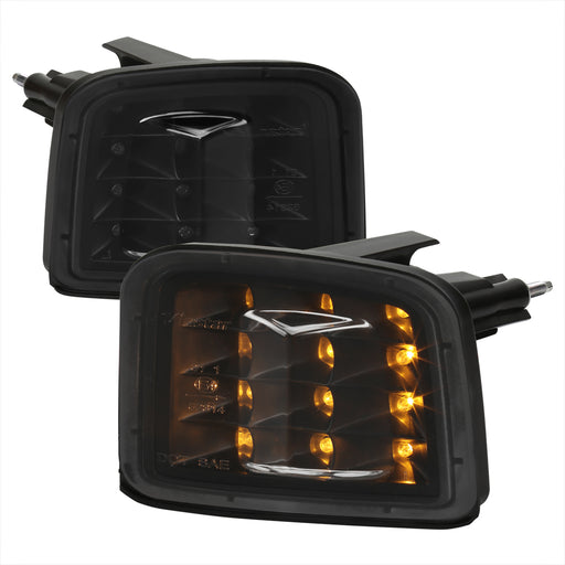 Spec-D 15-17 Subaru Wrx Led Bumper Light With Smoked Lens And Matte Black Housing LB-WRX15SMLED-SQ-VS