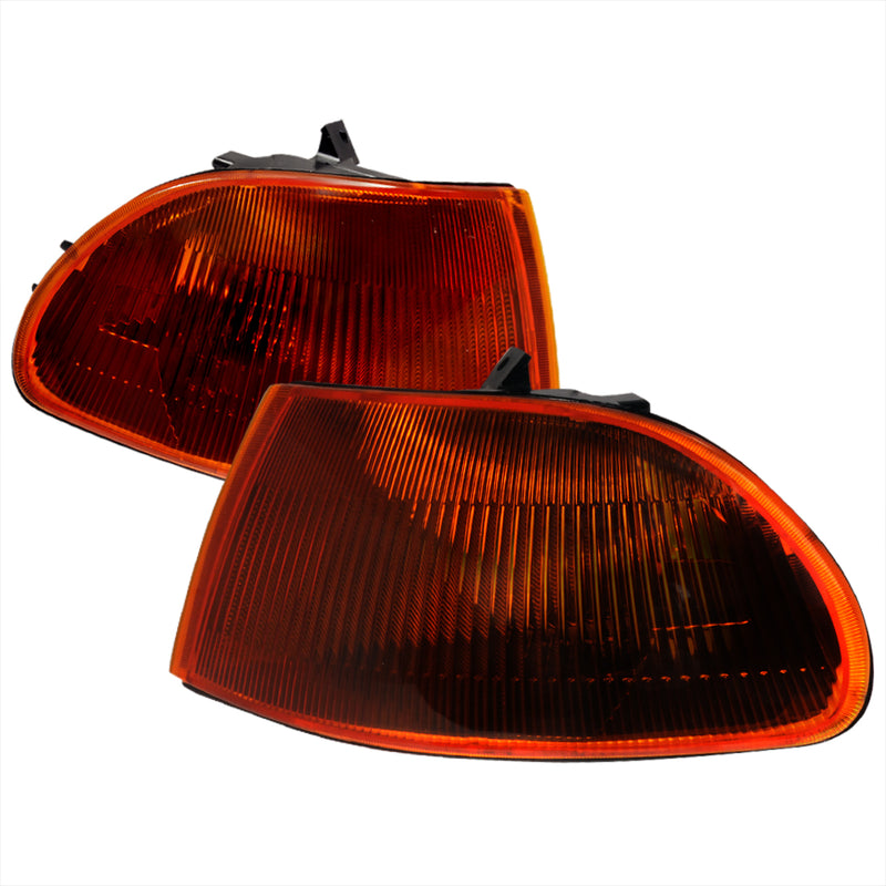 Spec-D 92-95 Honda Civic Corner Lights Smoke Amber 4Dr LC-CV924GA-RS
