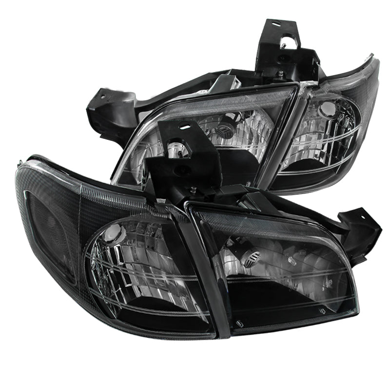 Spec-D 97-03 Chevrolet Venture Black Euro Headlight With Corner Light LCLH-VENT97JM-SY
